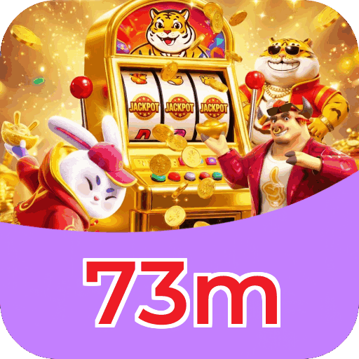 Interface do aplicativo 73m mostrando jogos disponíveis no iOS e Android